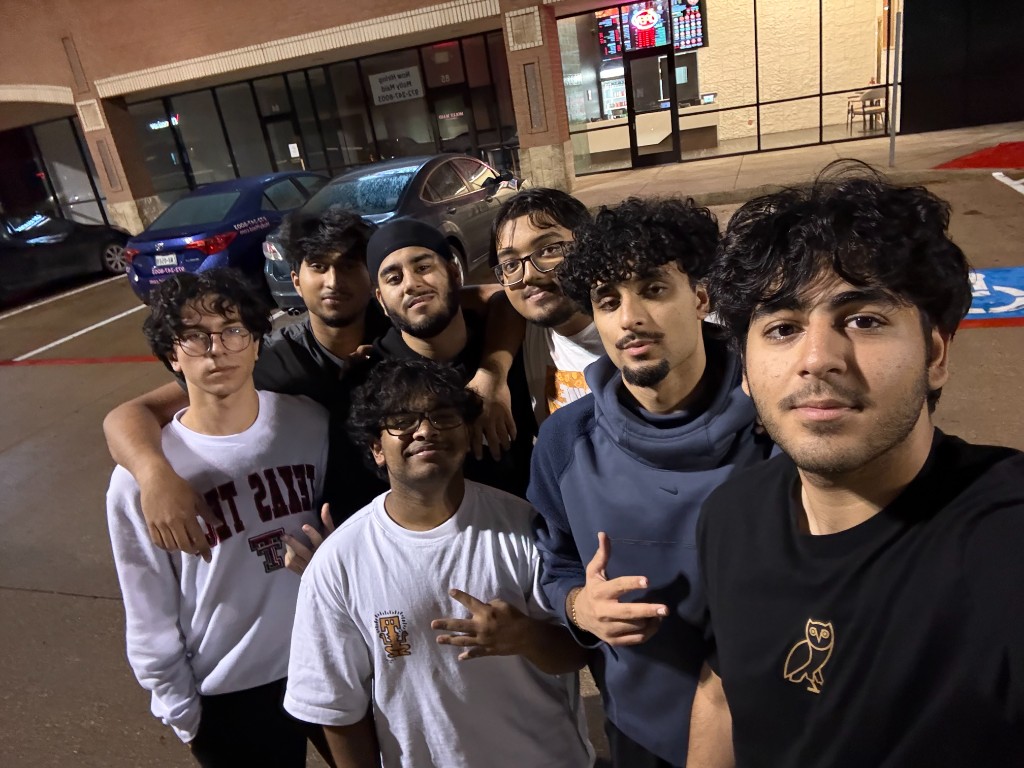 Night friends group photo