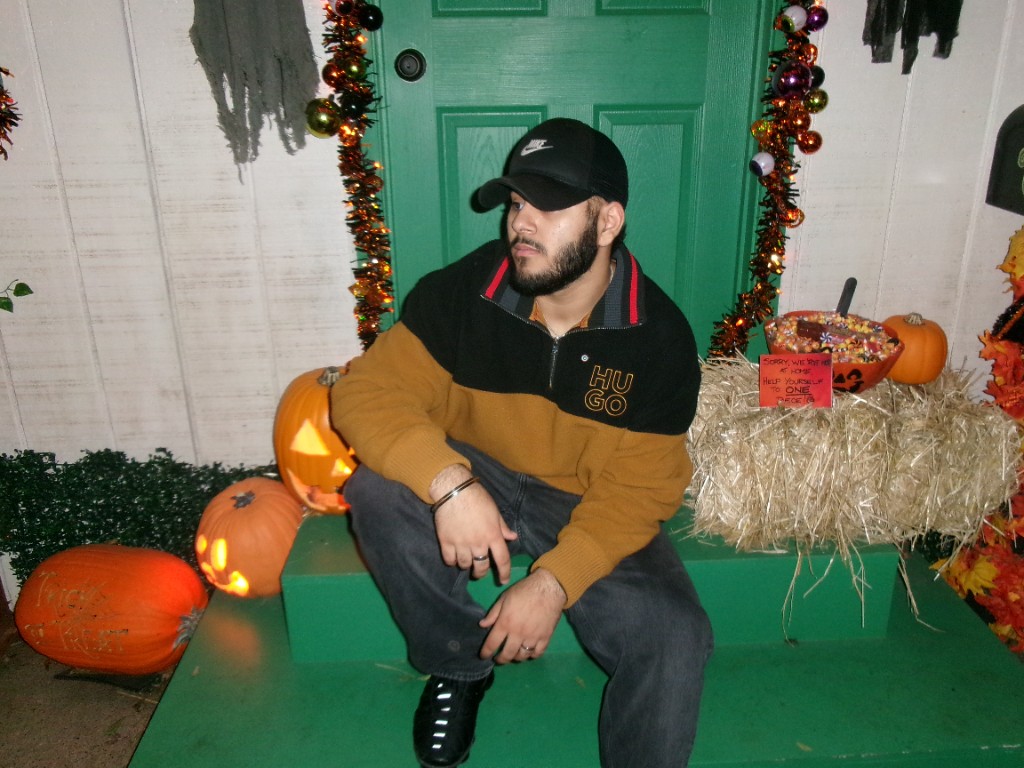 Porch photo with pumpkins